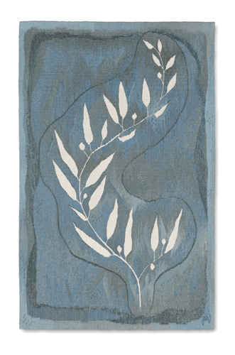 "BlueSeaweed"
Wool, silk and linen
48" x 30" 2017