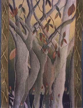Milton Trees 
wool on linen 
39"x53", 1996