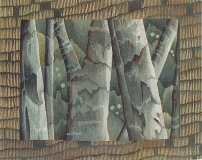 Tree Trunks 
Wool and linen
60"x72", 2001